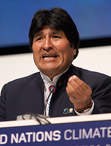 President of Bolivia Evo Morales December 2009
Photo by Simon Wedge