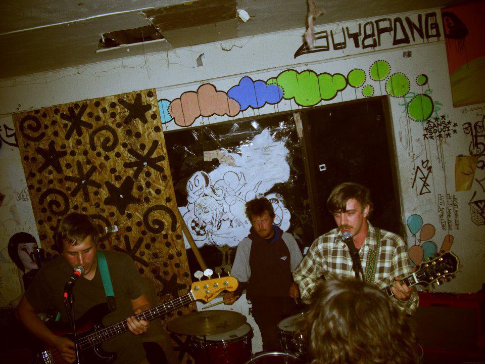 House Sounds performing in a DIY space. Feigle is on the drums.
