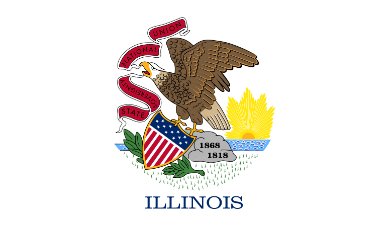 Illinois flag. 