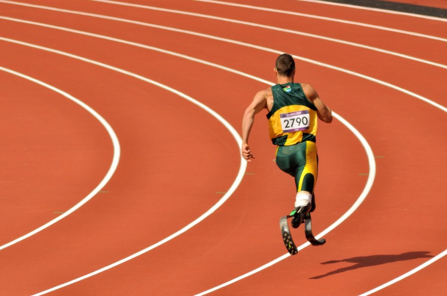 South African sprinter Oscar Pistorius aka “Blade Runner”.