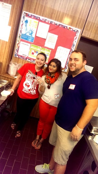 SCEC members hanging out: Joselyn Badillo, Alysha Gillani, Chad Ziarko (from left to right).