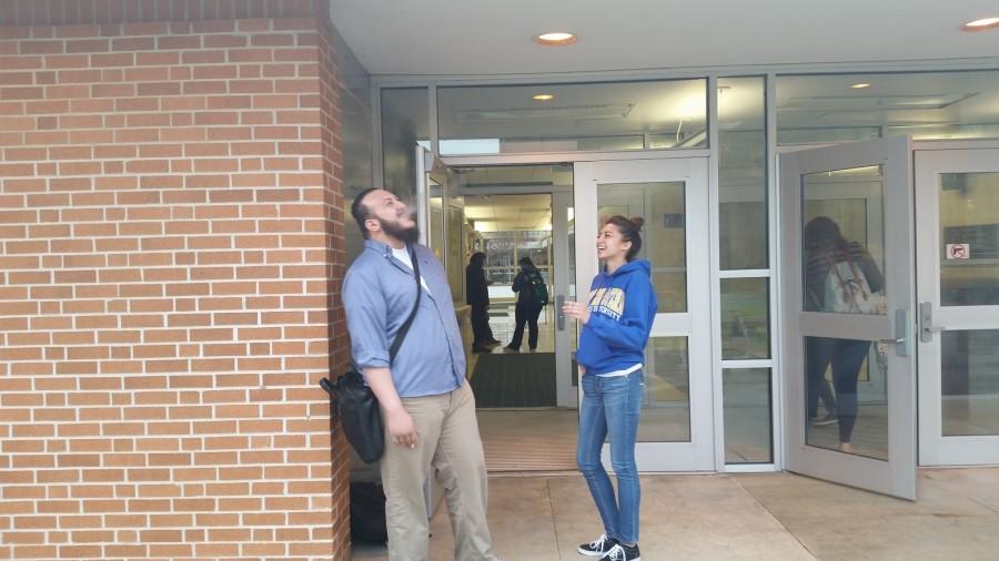 NEIU smokers bask in a moment that will soon become foreign to campus