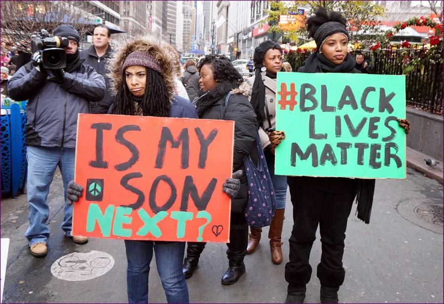 Protesters took to the streets of New York City in response to the Black Lives Matter movement. 