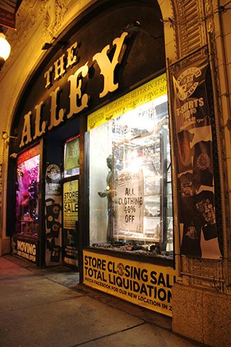 The Alley, a store specializing in alternative wears, is set to close on Jan. 19 in light of a massive construction project and higher taxes./Photo by: Mary Kroeck