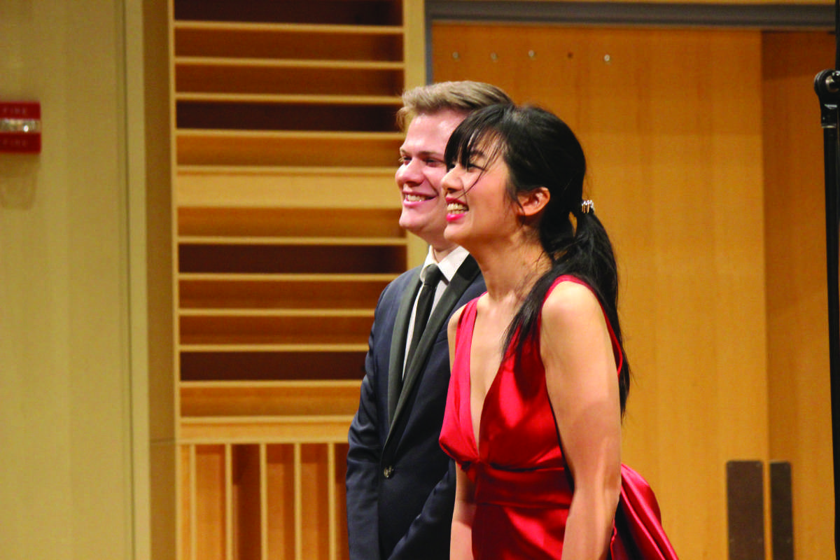 Greg Anderson and Elizabeth Joy Roe performed at the Recital Hall on Feb. 17, sharing with the audience their interpretation of popular music from Queen, the Beatles and Radiohead.