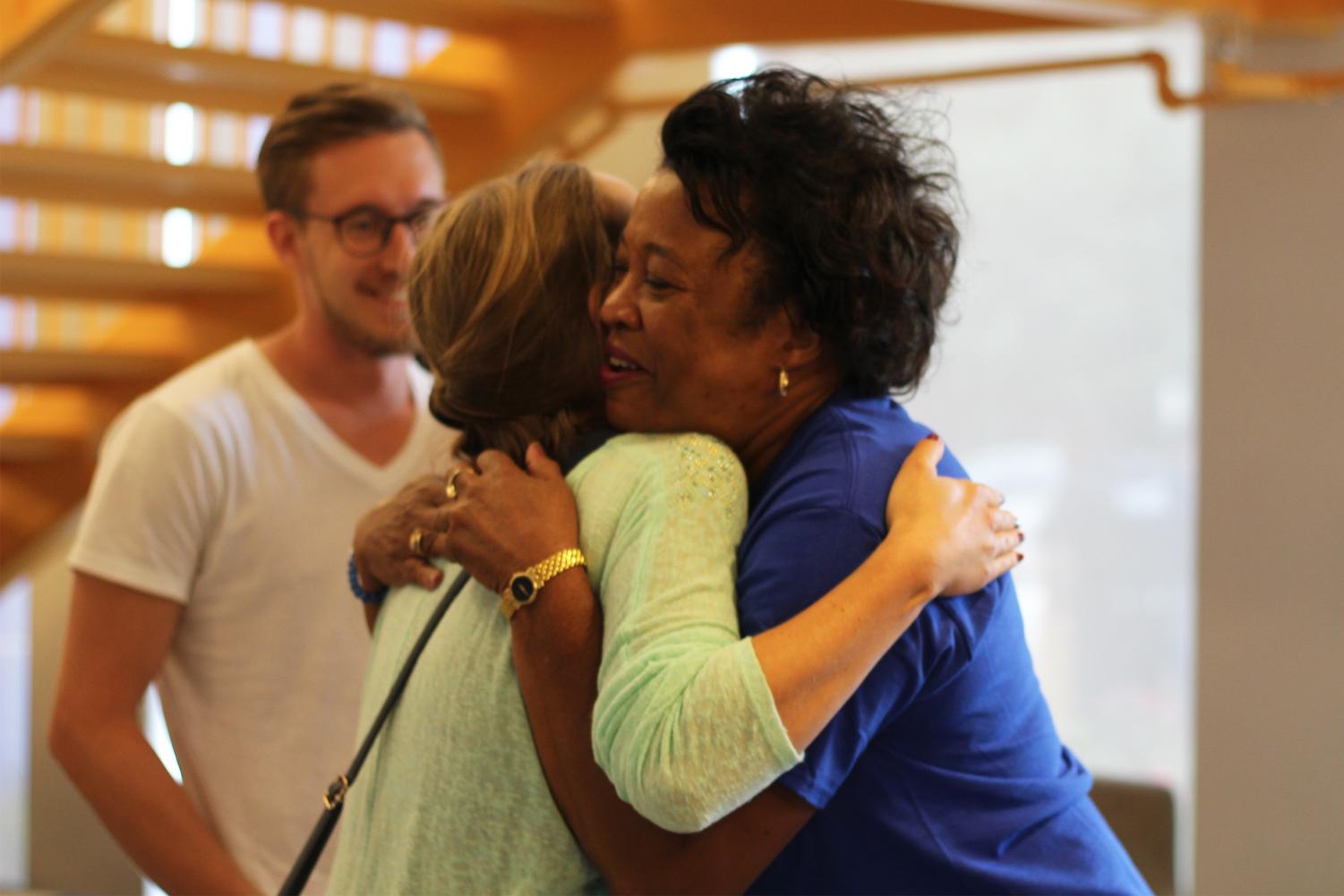 President Gloria J. Gibson welcomes incoming students to The Nest Move-In Day on Aug. 24