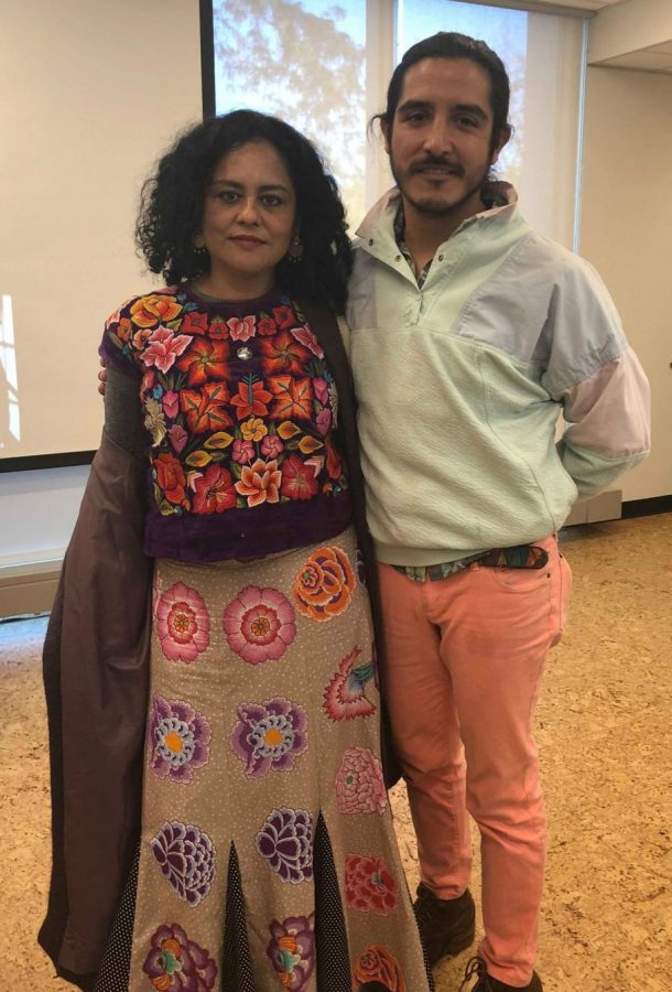  Oaxacan Zapotec poet Natalia Paz Toledo with friend. Photo by Robert Kukla.