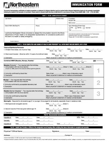 What to Know About NEIU’s Immunization Records Requirement