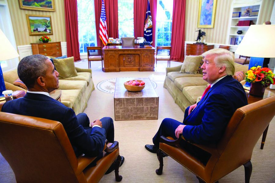 Trump meets with Obama in the Oval Office by US Department of State is licensed under CC PDM 1.0