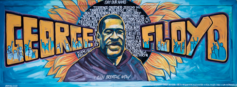 Photo of the George Floyd mural taken by photographer Shaull, L. 