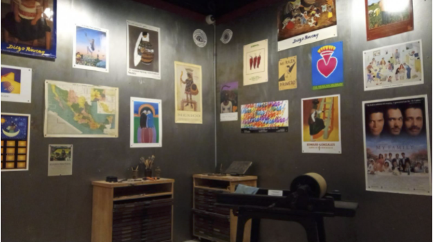 House-Studio replication and some posters of Carlos A. Cortez Koyokuikatl (1923-2005)
