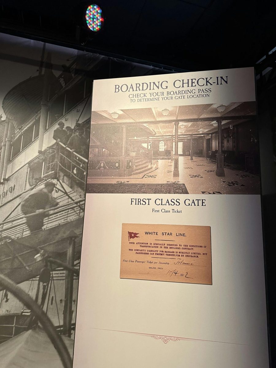 Before entering each section of the exhibit, signs were displayed at the entrance to provide a description of what area of the Titanic youre venturing into.