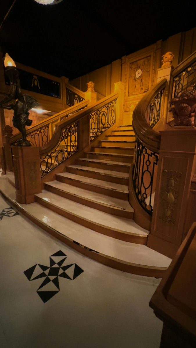 Pictured is a replica of the First Class Grand Staircase that many know and admire.