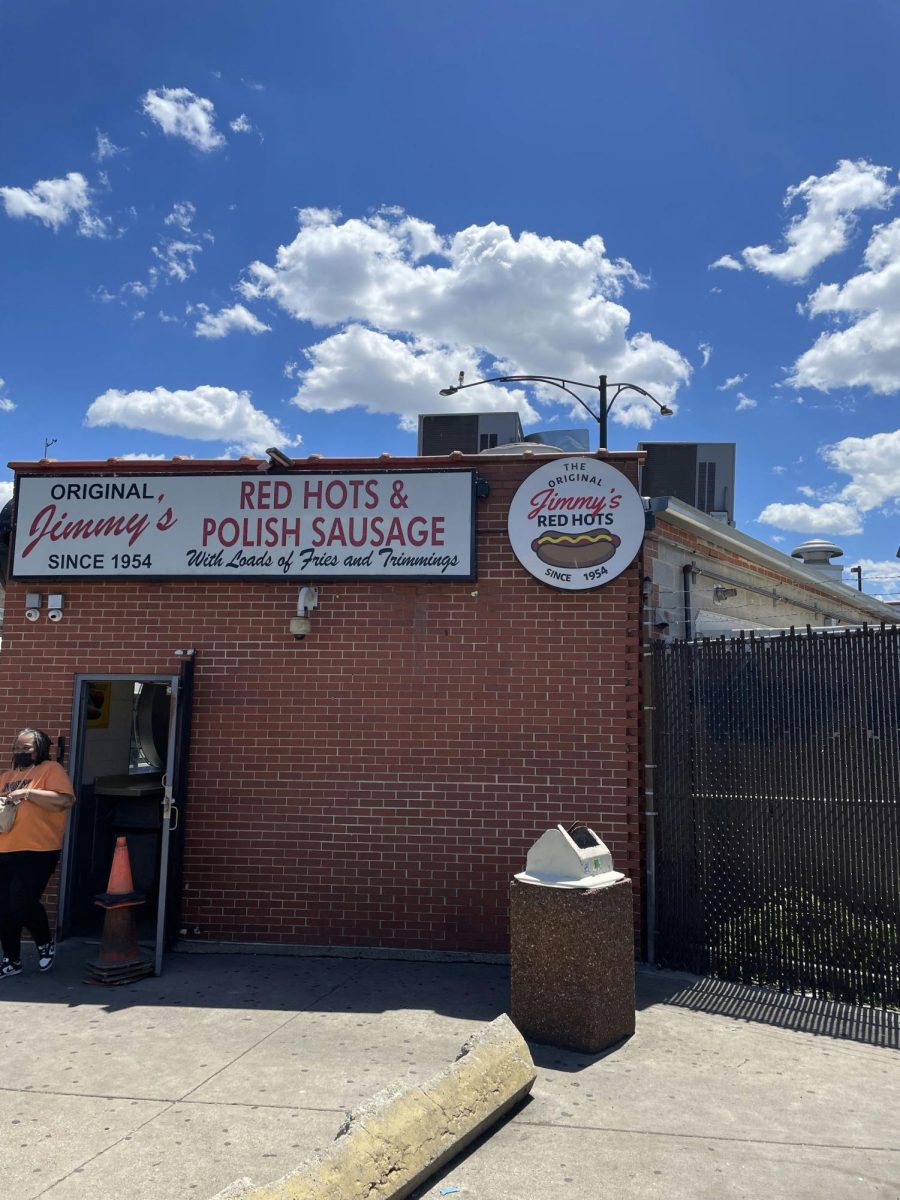 Jimmy's Red Hots has been a staple of the Humbolt Park area since 1954. 