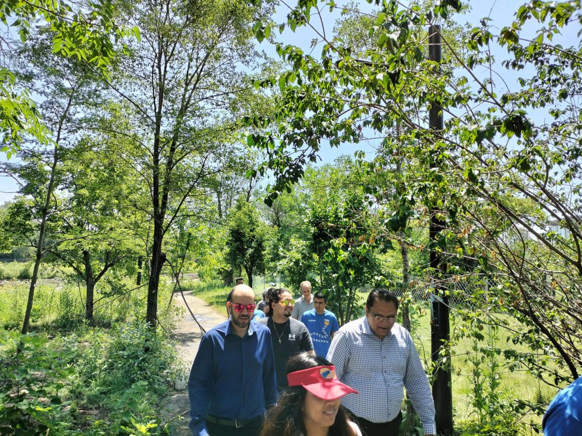 In Chicago’s North Park neighborhood, Walking Wednesday participants are taking a jaunt through a park pathway surrounded by lush vegetation during the Summer/Fall 2024 semesters.