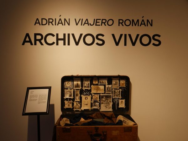"Part of Departure" art piece and artist Adrian Viajero Roman title of the exhibit: Archivos Vivos
