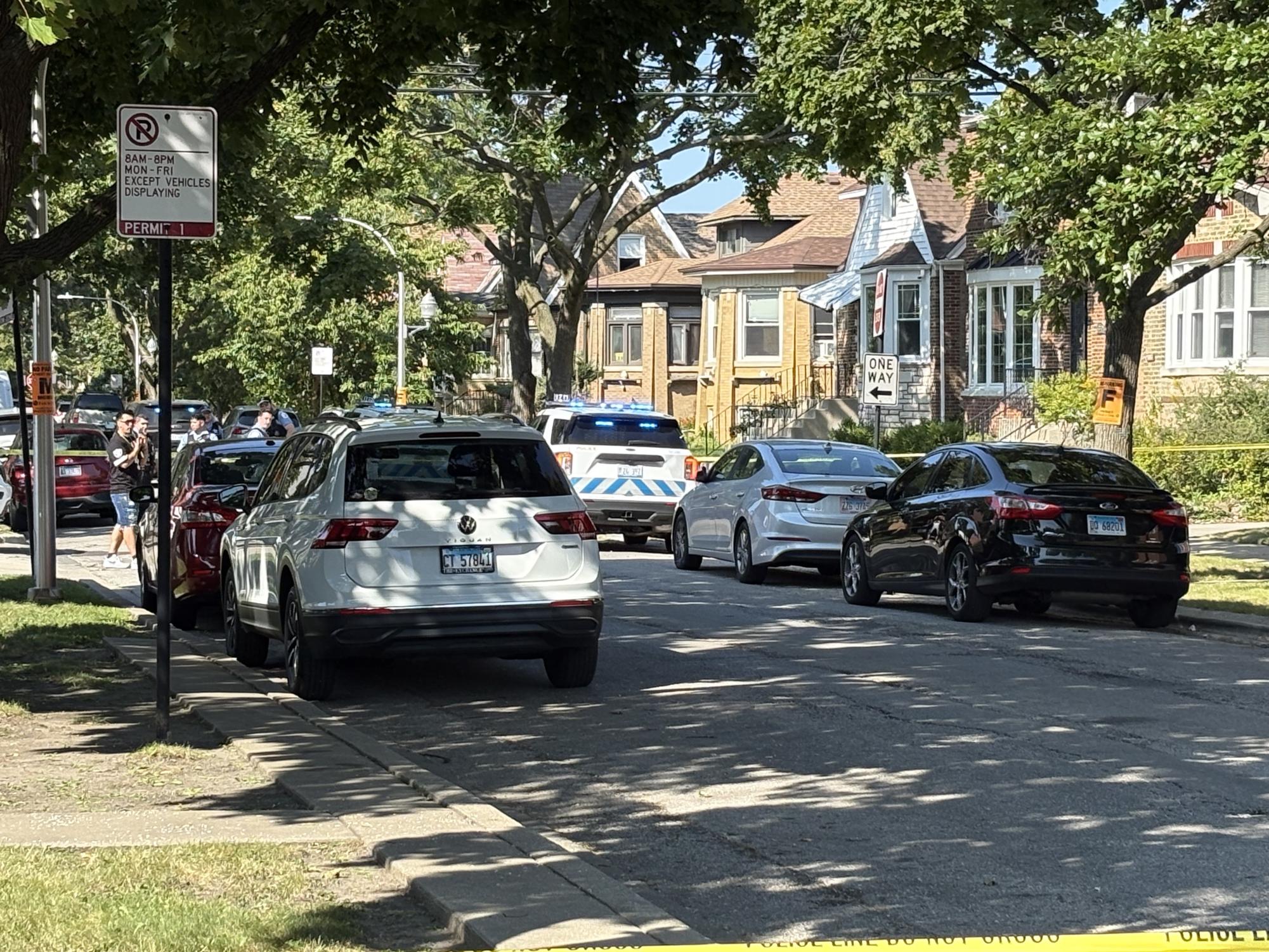 Additional police cars were around the blocked off area on Bryn Mawr and Drake.